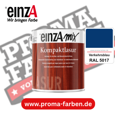 einzA Kompaktlasur kaufen bei Proma Farben RAL 5017 Verkehrsblau
