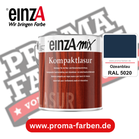 einzA Kompaktlasur kaufen bei Proma Farben RAL 5020 Ozeanblau