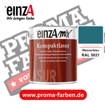 einzA Kompaktlasur kaufen bei Proma Farben RAL 5021 Wasserblau