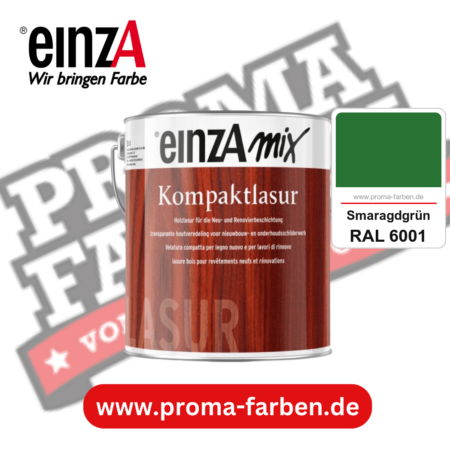 einzA Kompaktlasur kaufen bei Proma Farben RAL 6001 Smaragdgrün