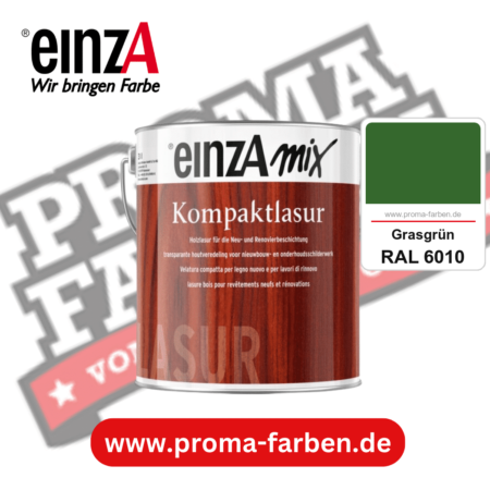 einzA Kompaktlasur kaufen bei Proma Farben RAL 6010 Grasgrün