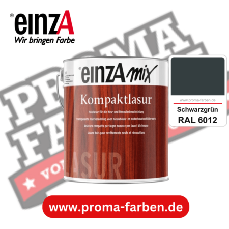 einzA Kompaktlasur kaufen bei Proma Farben RAL 6012 Schwarzgrün