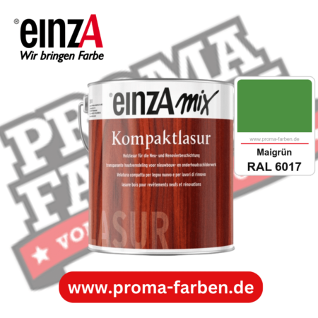 einzA Kompaktlasur kaufen bei Proma Farben RAL 6017 Maigrün