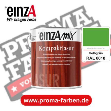 einzA Kompaktlasur kaufen bei Proma Farben RAL 6018 Gelbgrün