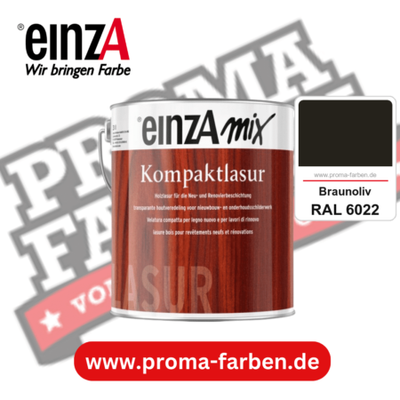 einzA Kompaktlasur kaufen bei Proma Farben RAL 6022 Braunoliv