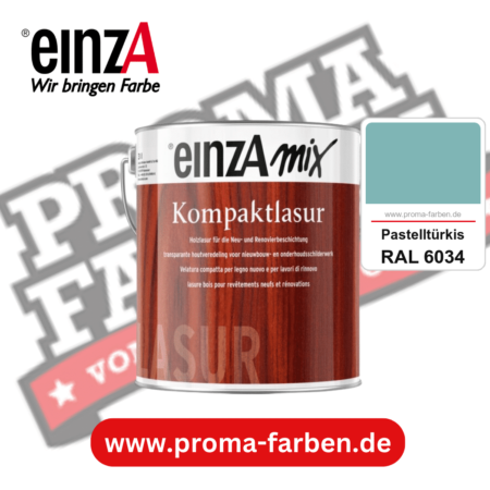 einzA Kompaktlasur kaufen bei Proma Farben RAL 6034 Pastelltürkis