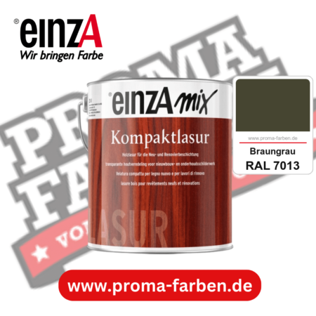 einzA Kompaktlasur kaufen bei Proma Farben RAL 7013 Braungrau