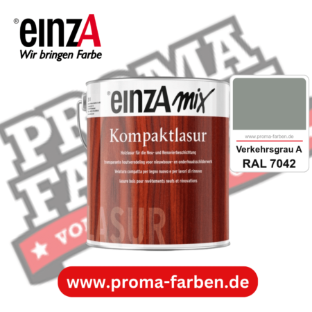einzA Kompaktlasur kaufen bei Proma Farben RAL 7042 Verkehrsgrau A