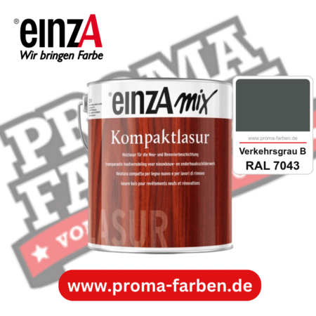 einzA Kompaktlasur kaufen bei Proma Farben RAL 7043 Verkehrsgrau B
