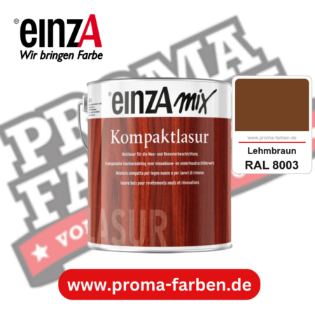 einzA Kompaktlasur kaufen bei Proma Farben RAL 8003 Lehmbraun