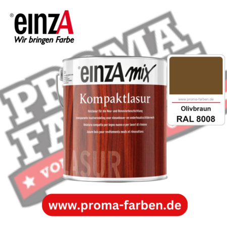 einzA Kompaktlasur kaufen bei Proma Farben RAL 8008 Olivbraun