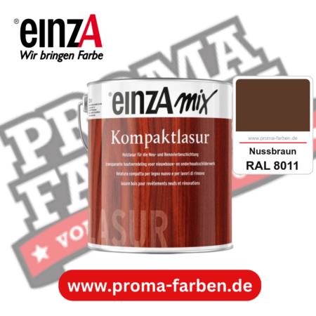 einzA Kompaktlasur kaufen bei Proma Farben RAL 8011 Nussbraun