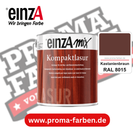 einzA Kompaktlasur kaufen bei Proma Farben RAL 8015 Kastanienbraun