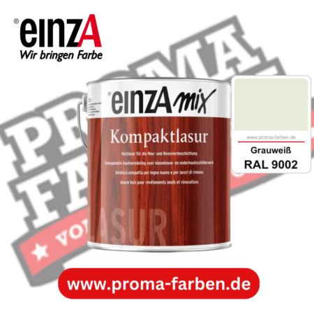 einzA Kompaktlasur kaufen bei Proma Farben RAL 9002 Grauweiß