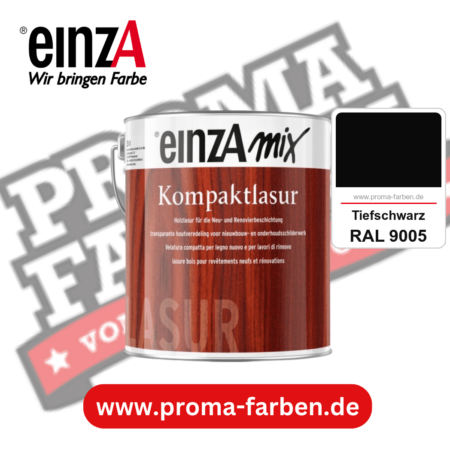 einzA Kompaktlasur kaufen bei Proma Farben RAL 9005 Tiefschwarz