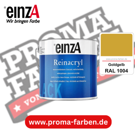 einzA Reinacryl Glanzlack kaufen bei Proma Farben RAL 1004 Goldgelb