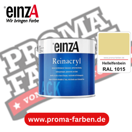 einzA Reinacryl Glanzlack kaufen bei Proma Farben RAL 1015 Hellelfenbein