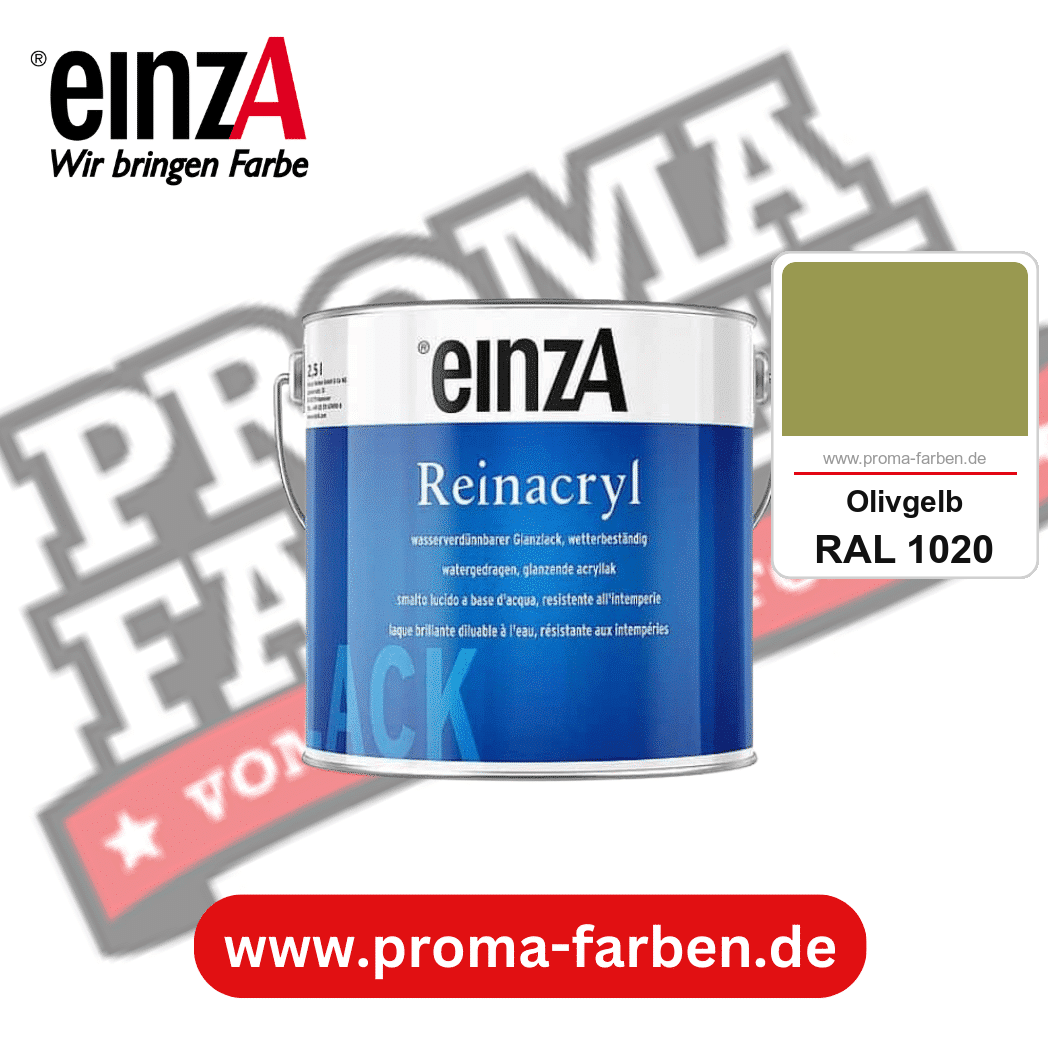 einzA Reinacryl Glanzlack kaufen bei Proma Farben RAL 1020 Olivgelb