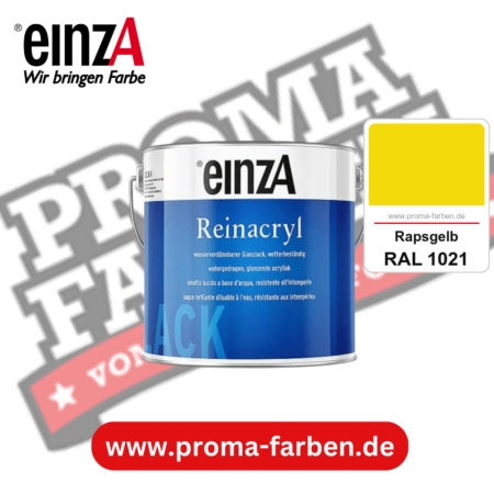 einzA Reinacryl Glanzlack kaufen bei Proma Farben RAL 1021 Rapsgelb
