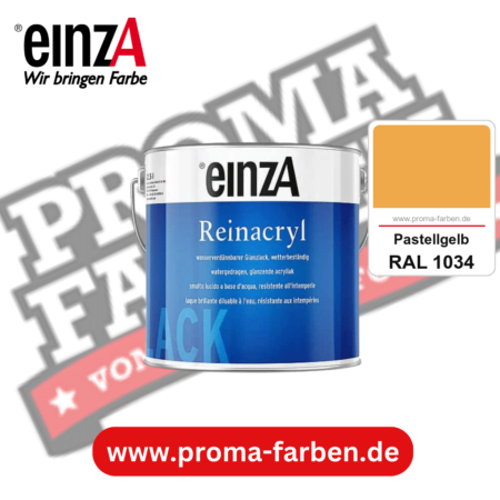 einzA Reinacryl Glanzlack kaufen bei Proma Farben RAL 1034 Pastellgelb