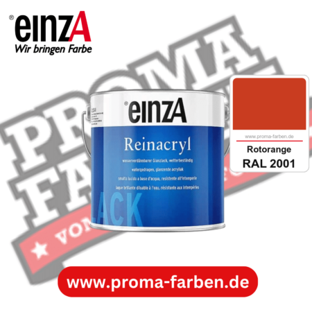 einzA Reinacryl Glanzlack kaufen bei Proma Farben RAL 2001 Rotorange
