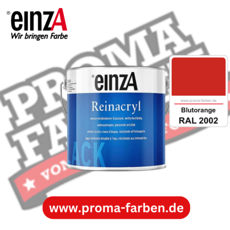 einzA Reinacryl Glanzlack kaufen bei Proma Farben RAL 2002 Blutorange