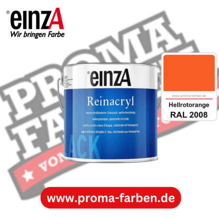 einzA Reinacryl Glanzlack kaufen bei Proma Farben RAL 2008 Hellrotorange
