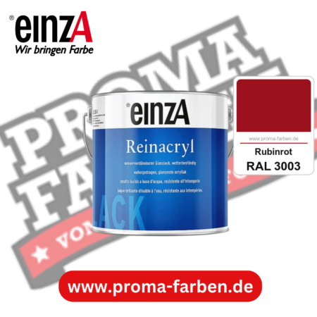 einzA Reinacryl Glanzlack kaufen bei Proma Farben RAL 3003 Rubinrot