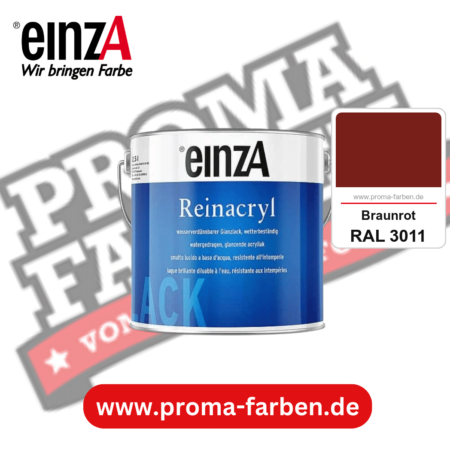 einzA Reinacryl Glanzlack kaufen bei Proma Farben RAL 3011 Braunrot