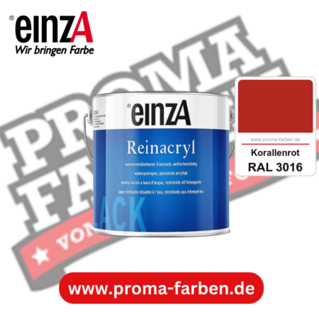 einzA Reinacryl Glanzlack kaufen bei Proma Farben RAL 3016 Korallenrot