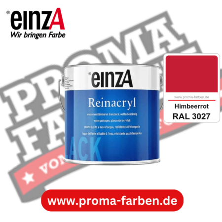 einzA Reinacryl Glanzlack kaufen bei Proma Farben RAL 3027 Himbeerrot