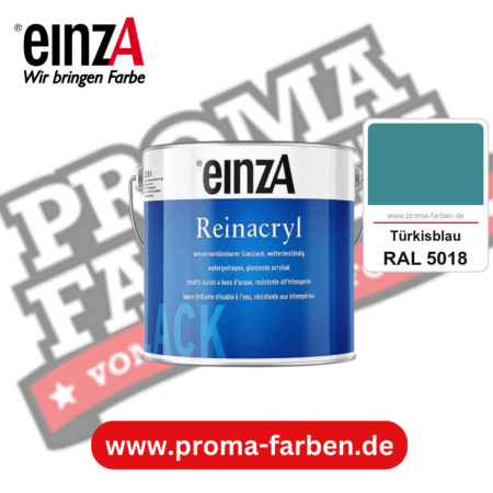einzA Reinacryl Glanzlack kaufen bei Proma Farben RAL 5018 Türkisblau