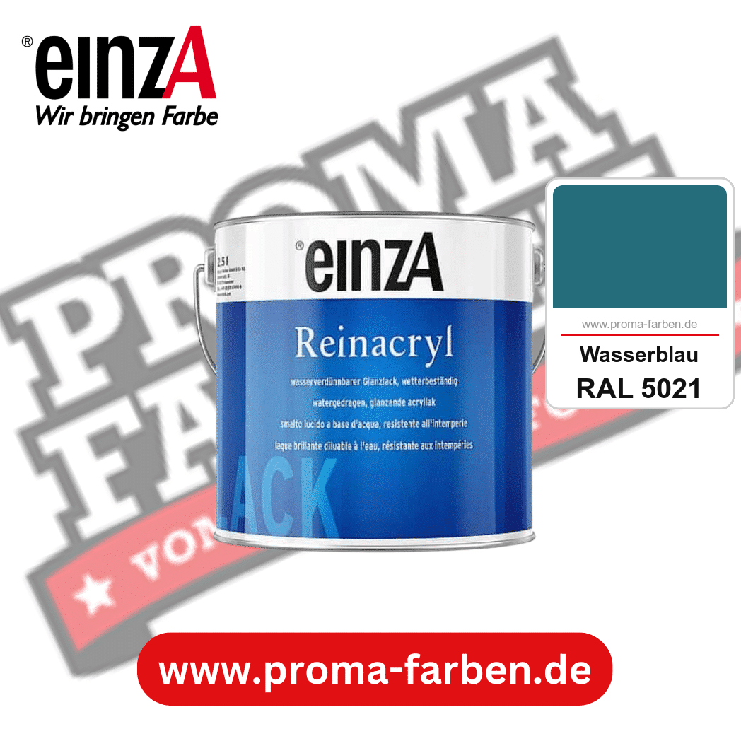 einzA Reinacryl Glanzlack kaufen bei Proma Farben RAL 5021 Wasserblau