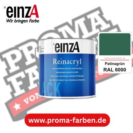 einzA Reinacryl Glanzlack kaufen bei Proma Farben RAL 6000 Patinagrün