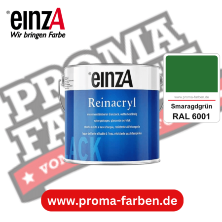 einzA Reinacryl Glanzlack kaufen bei Proma Farben RAL 6001 Smaragdgrün