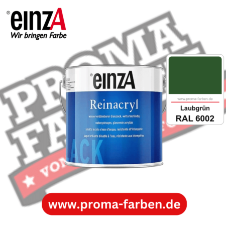 einzA Reinacryl Glanzlack kaufen bei Proma Farben RAL 6002 Laubgrün