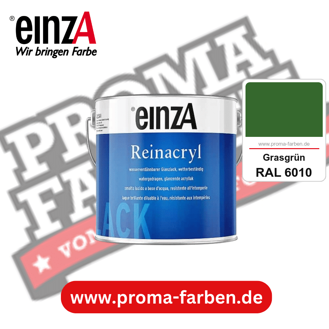 einzA Reinacryl Glanzlack kaufen bei Proma Farben RAL 6010 Grasgrün