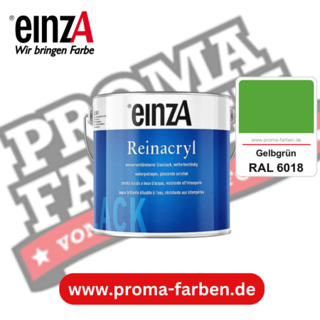 einzA Reinacryl Glanzlack kaufen bei Proma Farben RAL 6018 Gelbgrün