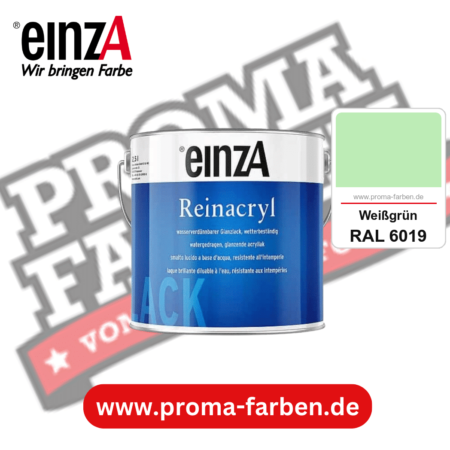 einzA Reinacryl Glanzlack kaufen bei Proma Farben RAL 6019 Weißgrün