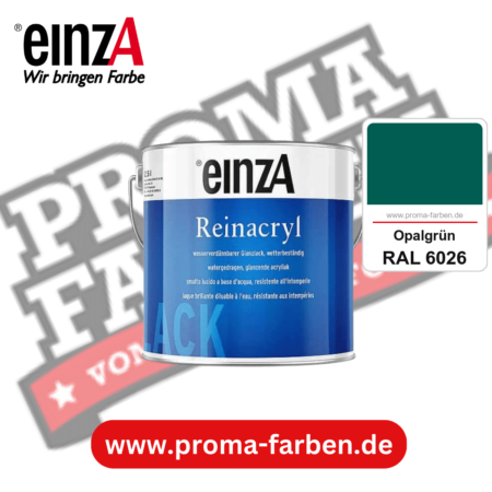 einzA Reinacryl Glanzlack kaufen bei Proma Farben RAL 6026 Opalgrün