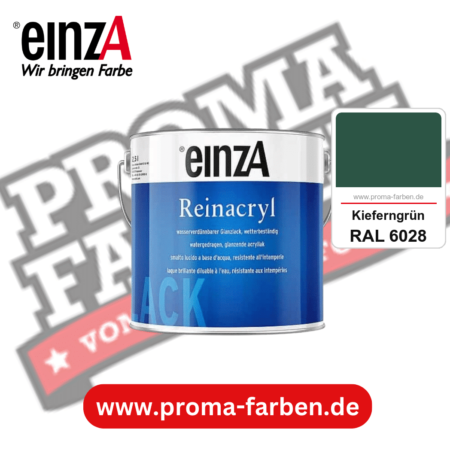 einzA Reinacryl Glanzlack kaufen bei Proma Farben RAL 6028 Kieferngrün