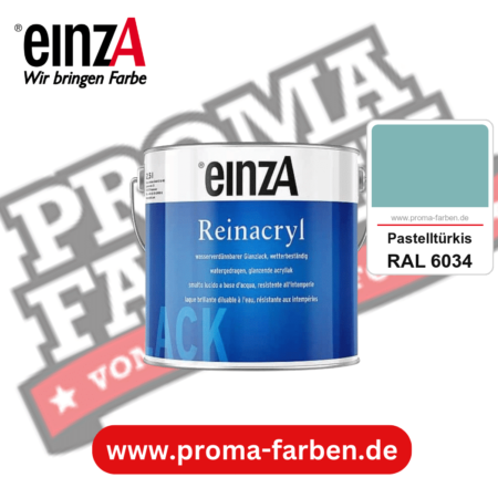 einzA Reinacryl Glanzlack kaufen bei Proma Farben RAL 6034 Pastelltürkis