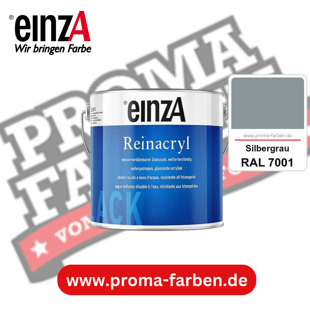 einzA Reinacryl Glanzlack kaufen bei Proma Farben RAL 7001 Silbergrau