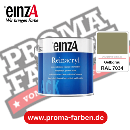 einzA Reinacryl Glanzlack kaufen bei Proma Farben RAL 7034 Gelbgrau