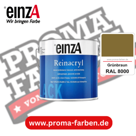 einzA Reinacryl Glanzlack kaufen bei Proma Farben RAL 8000 Grünbraun