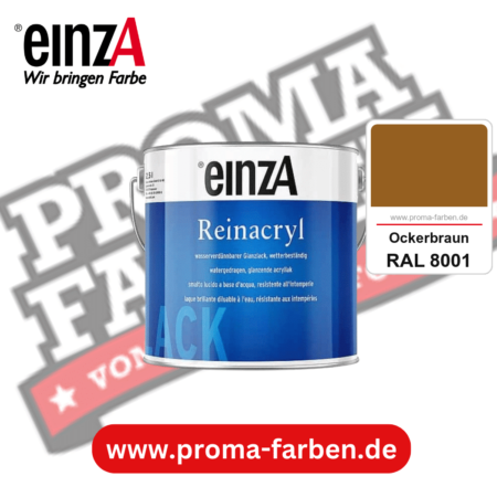 einzA Reinacryl Glanzlack kaufen bei Proma Farben RAL 8001 Ockerbraun