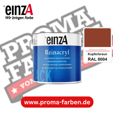 einzA Reinacryl Glanzlack kaufen bei Proma Farben RAL 8004 Kupferbraun
