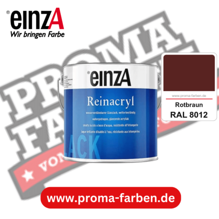 einzA Reinacryl Glanzlack kaufen bei Proma Farben RAL 8012 Rotbraun