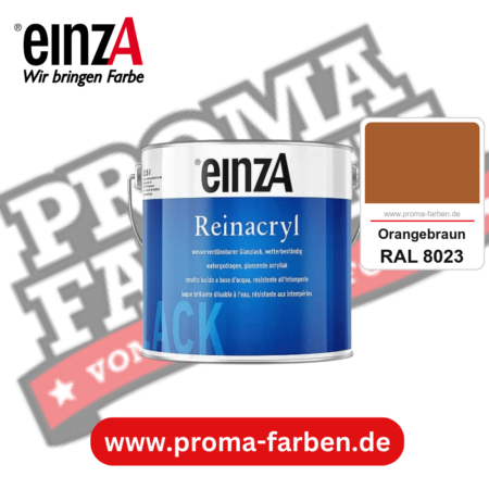 einzA Reinacryl Glanzlack kaufen bei Proma Farben RAL 8023 Orangebraun
