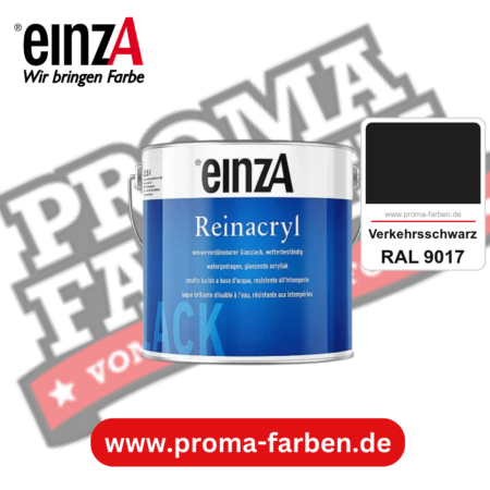 einzA Reinacryl Glanzlack kaufen bei Proma Farben RAL 9017 Verkehrsschwarz